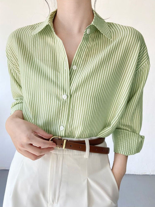 PERA VINTAGE ÇİZGİLİ GÖMLEK