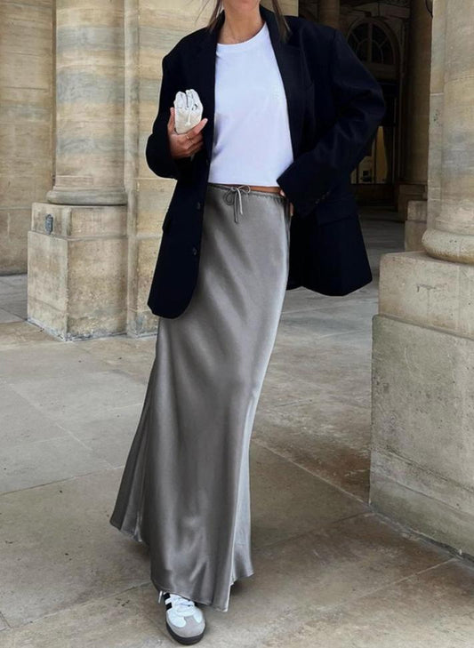 PERA YÜKSEK BEL MAXİ ETEK