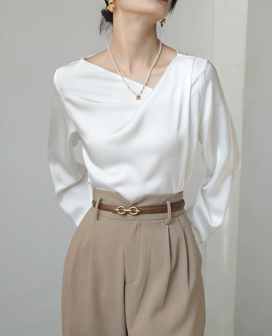 PERA PARLAK ŞİFON BLUZ